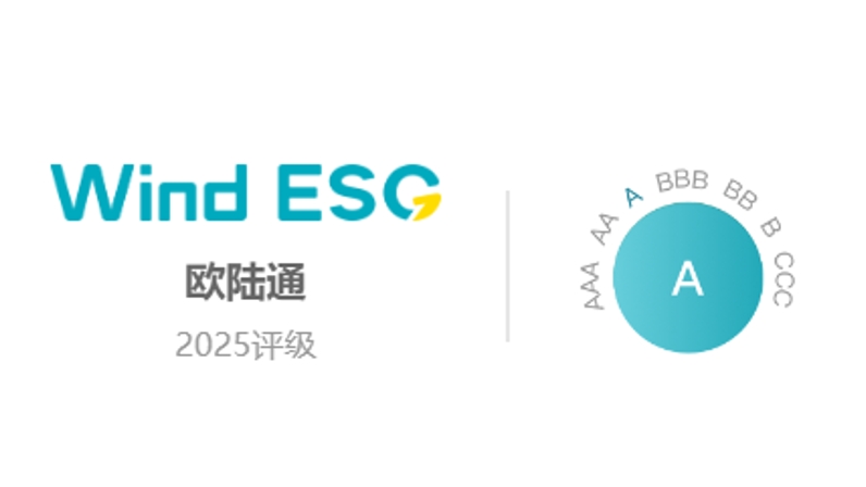 沙巴电竞通Wind ESG评级提升至“A”级，可持续开展能力获权威认证